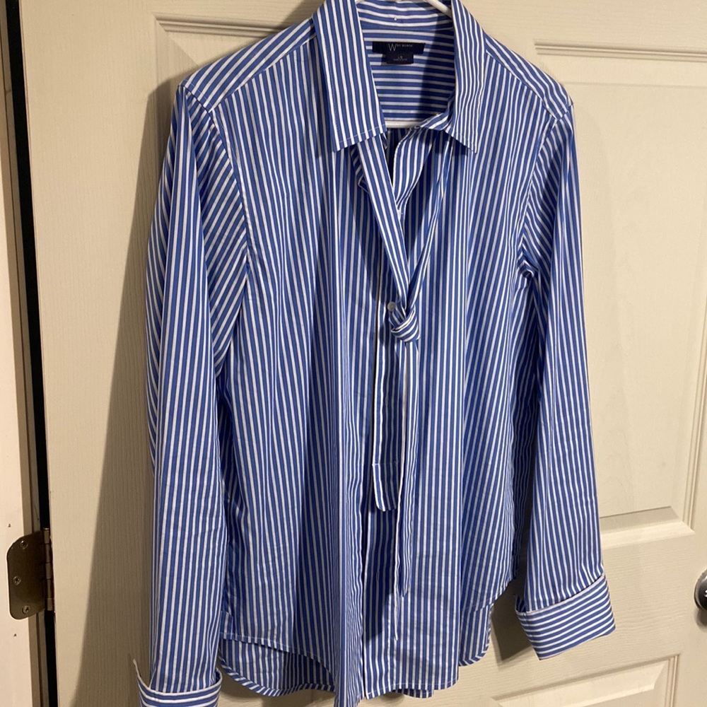 W By Worth Oxford Striped blue and white Size Large